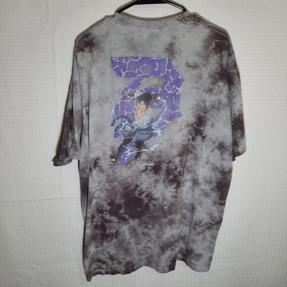 Primitive Naruto Sasuke Shirt M Tie Dye Anime Purple Lightning Graphic Tee - Picture 4 of 5